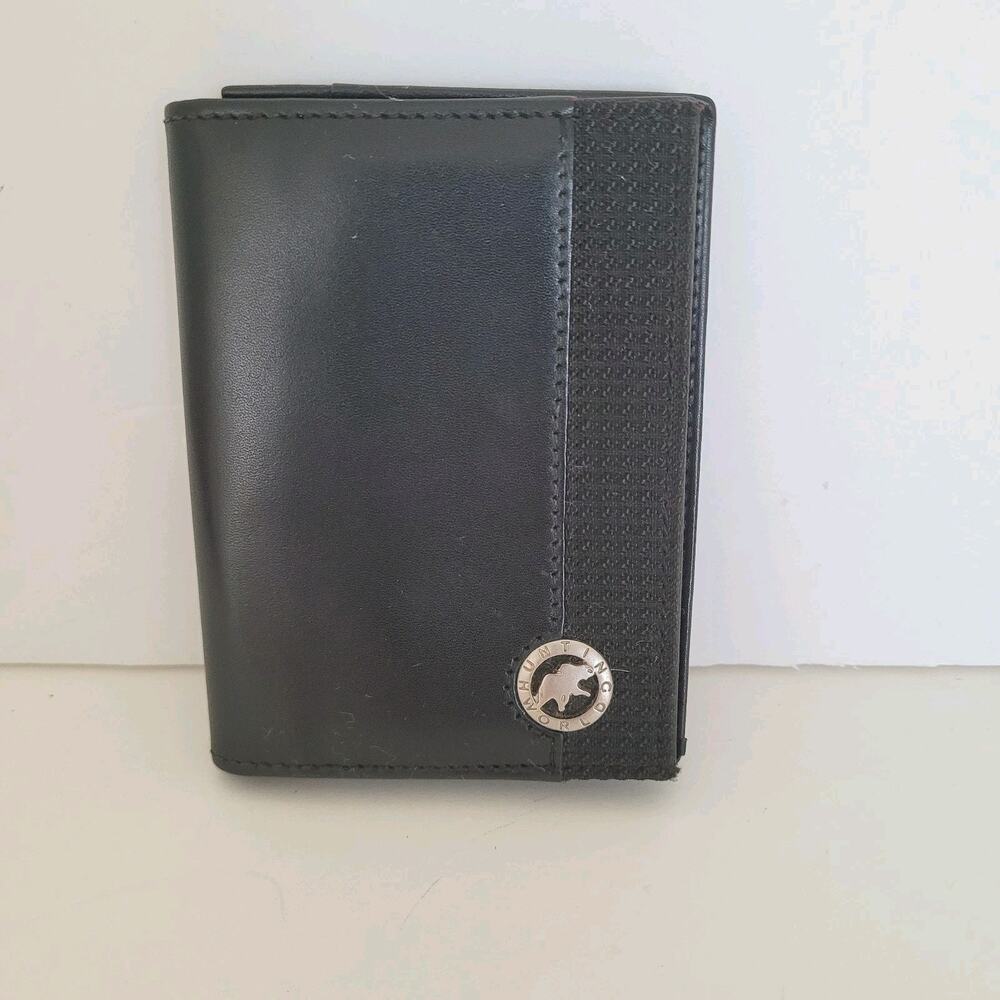 Hunting World Mini Designer Black Wallet Credit Card‎ Holder Small Compact